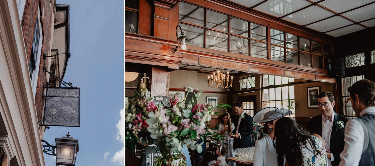 rose and crown pub wedding stoke newington