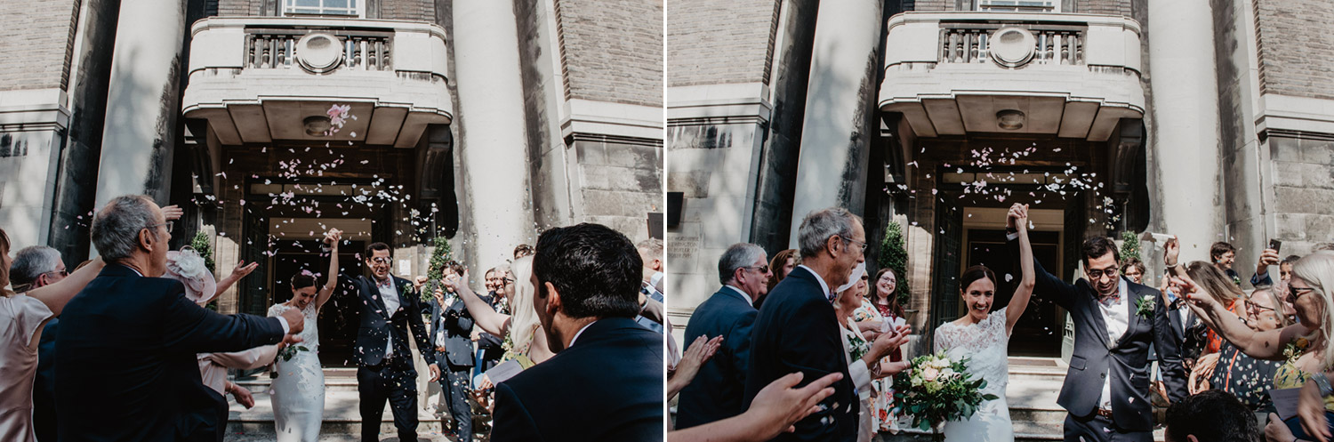 stoke newington town hall wedding confetti