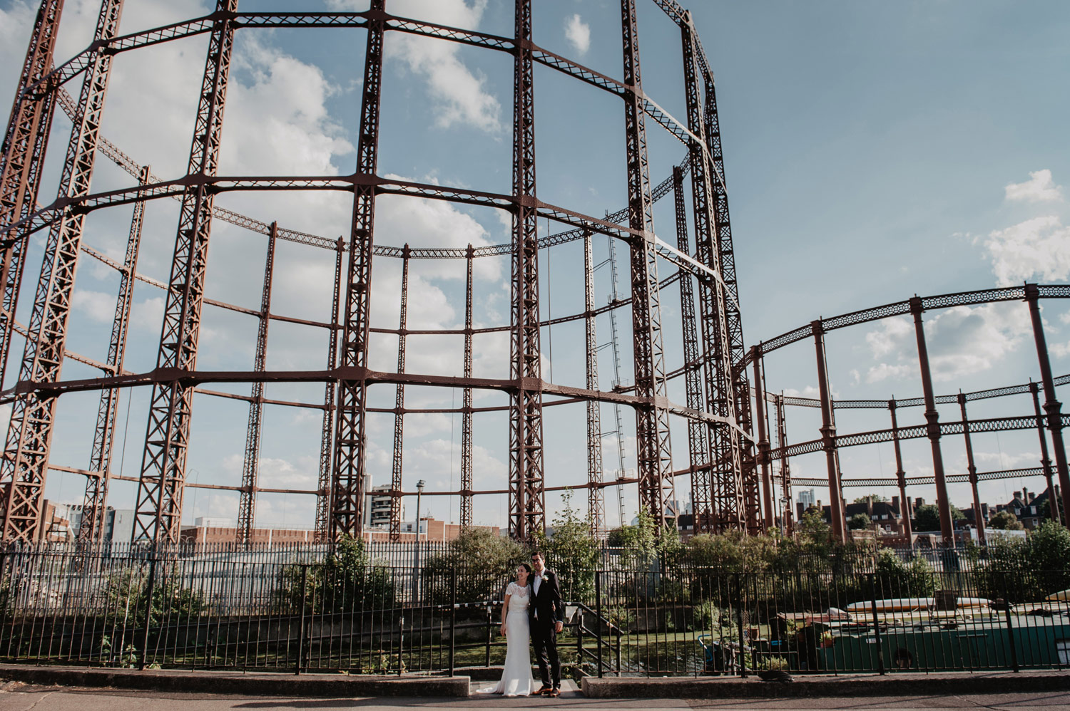 wedding photography at bethnal green gasholders