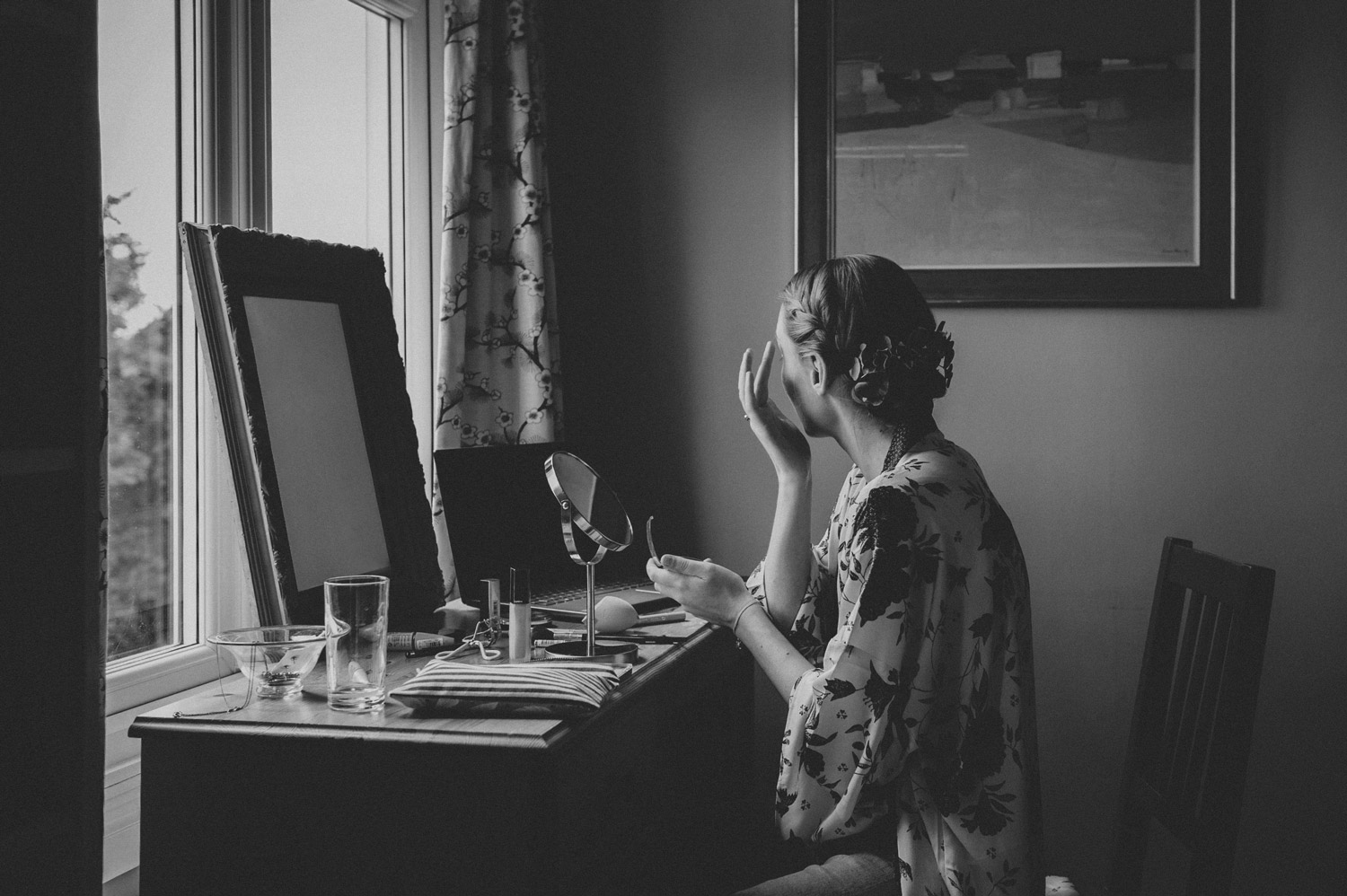 bride getting ready romantic photography