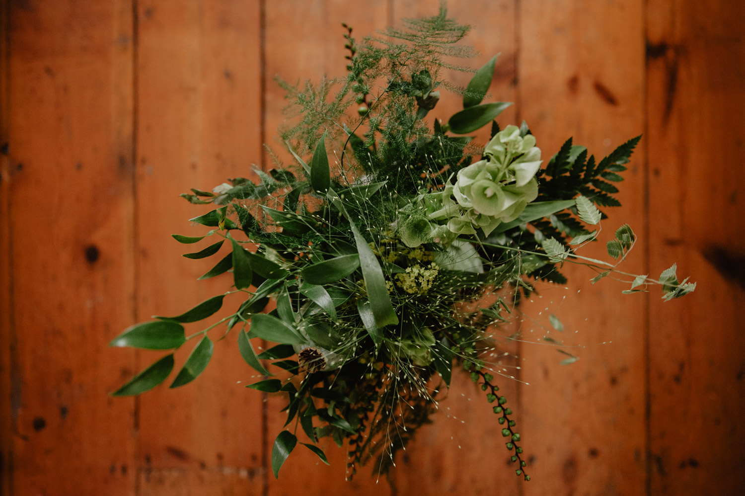 wild grasses ferns wedding bridal bouquet