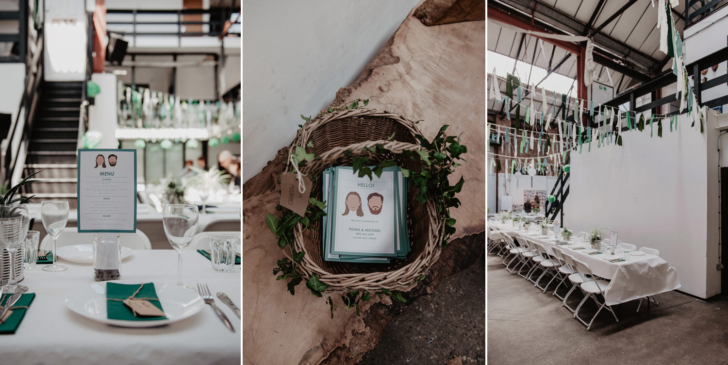 industrial minimalist hackney stour space wedding photography