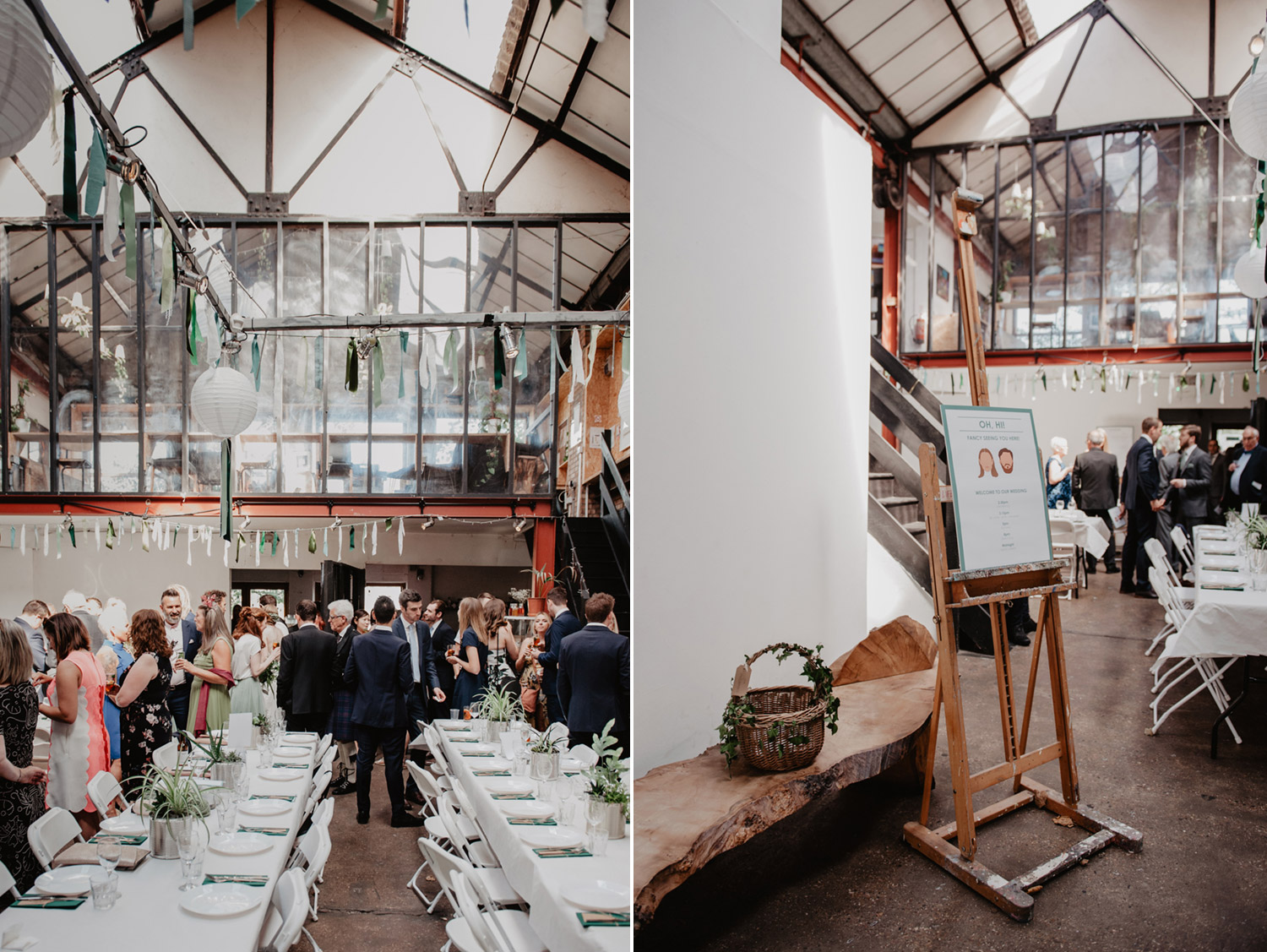 industrial minimalist hackney stour space wedding photography