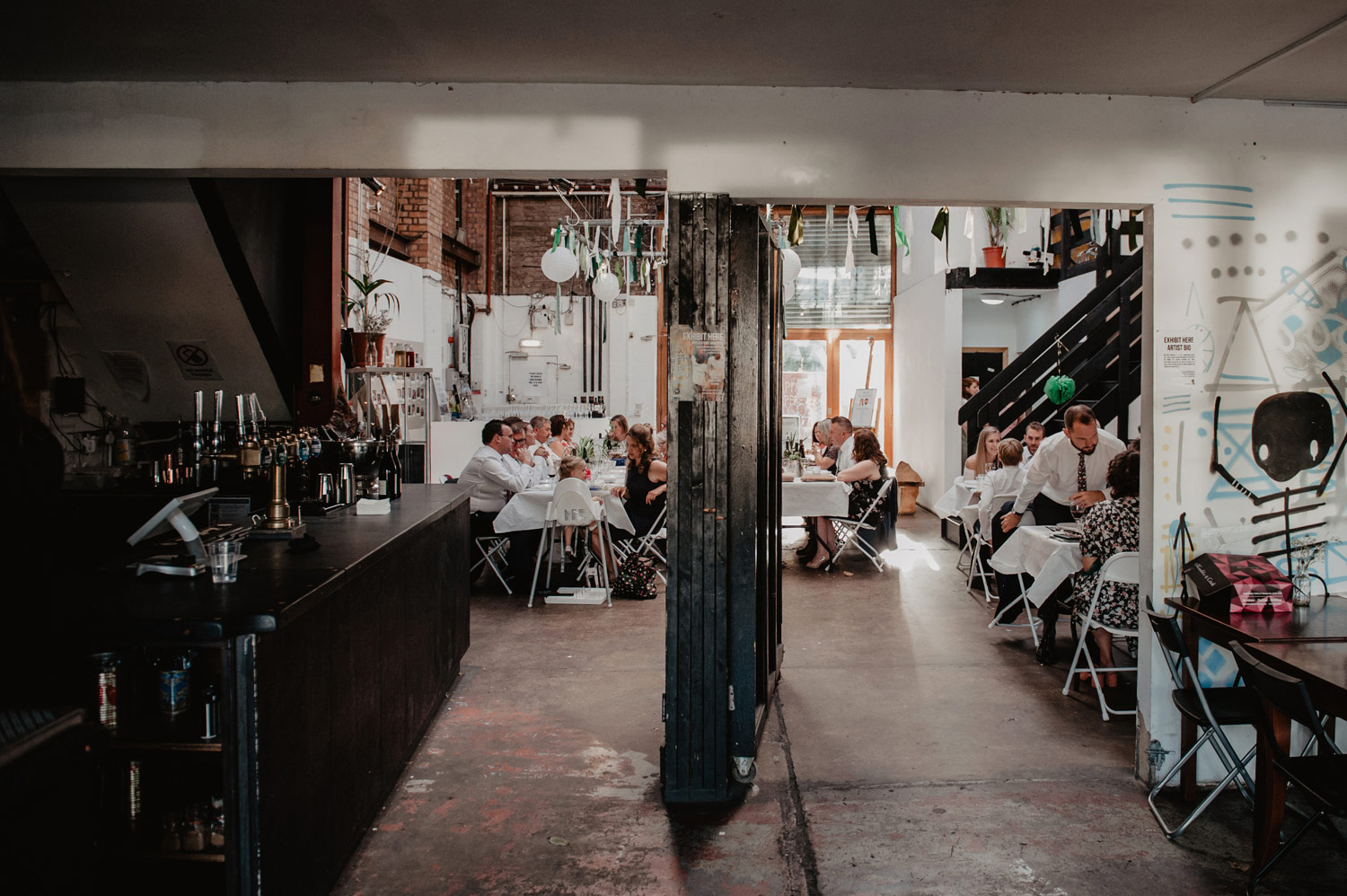 modern industrial minimalist hackney wedding stour space anne schwarz photography