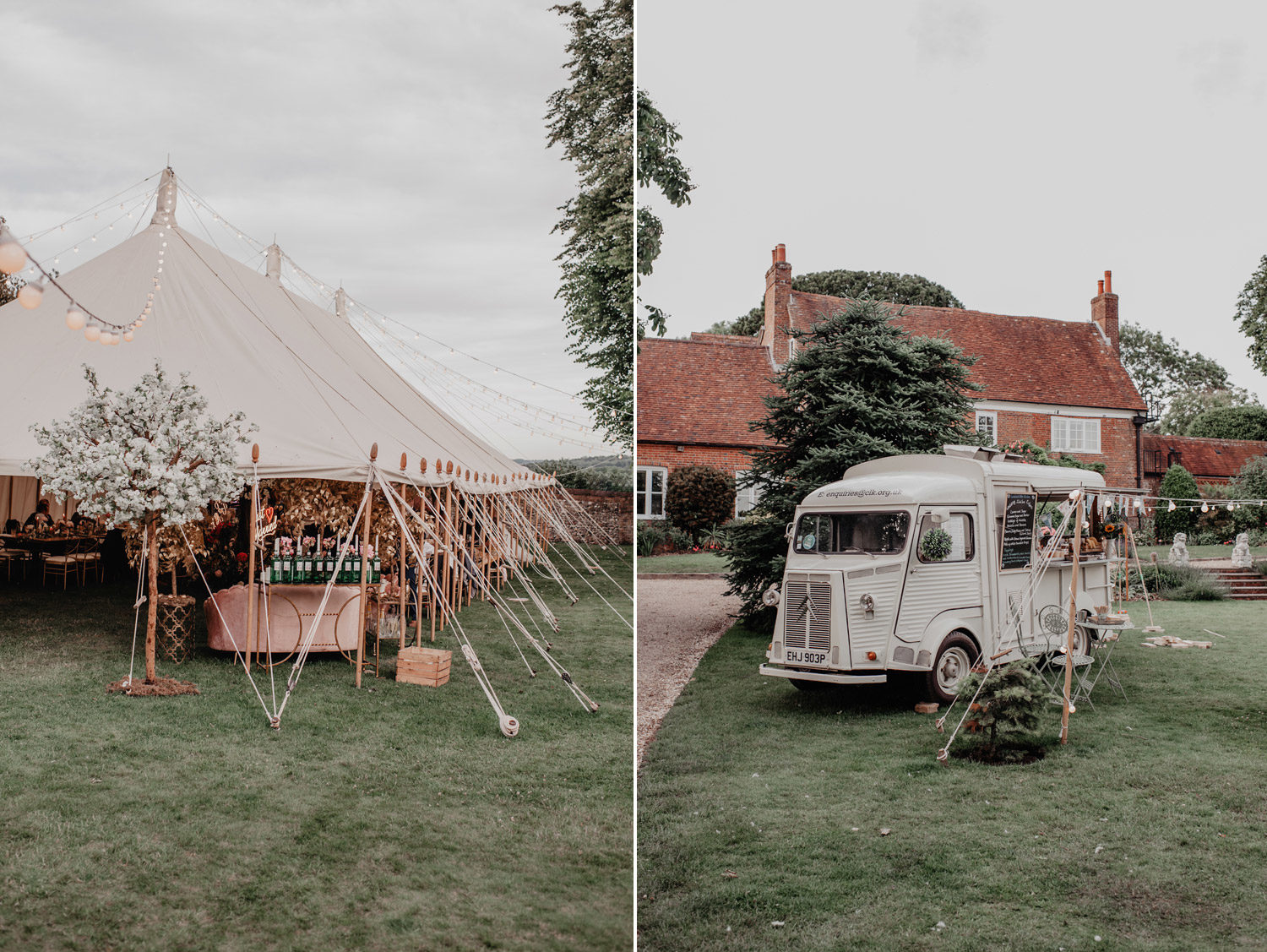 hampshire garden wedding marquee