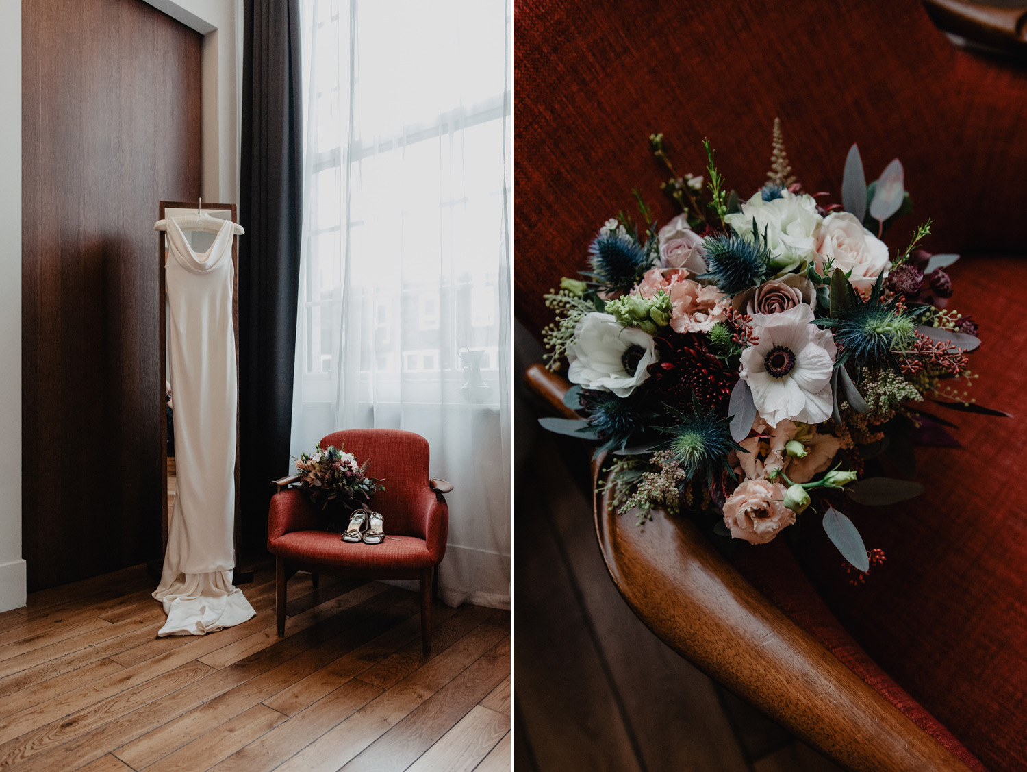 winter wedding at the london town hall hotel