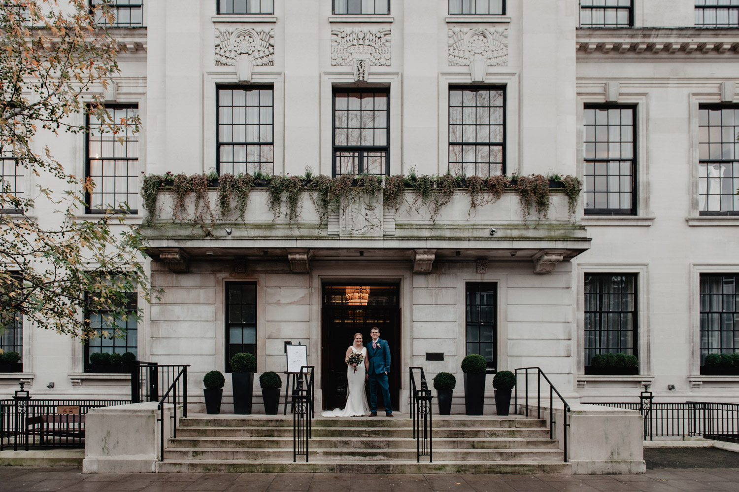 midcentury modern town hall hotel london wedding