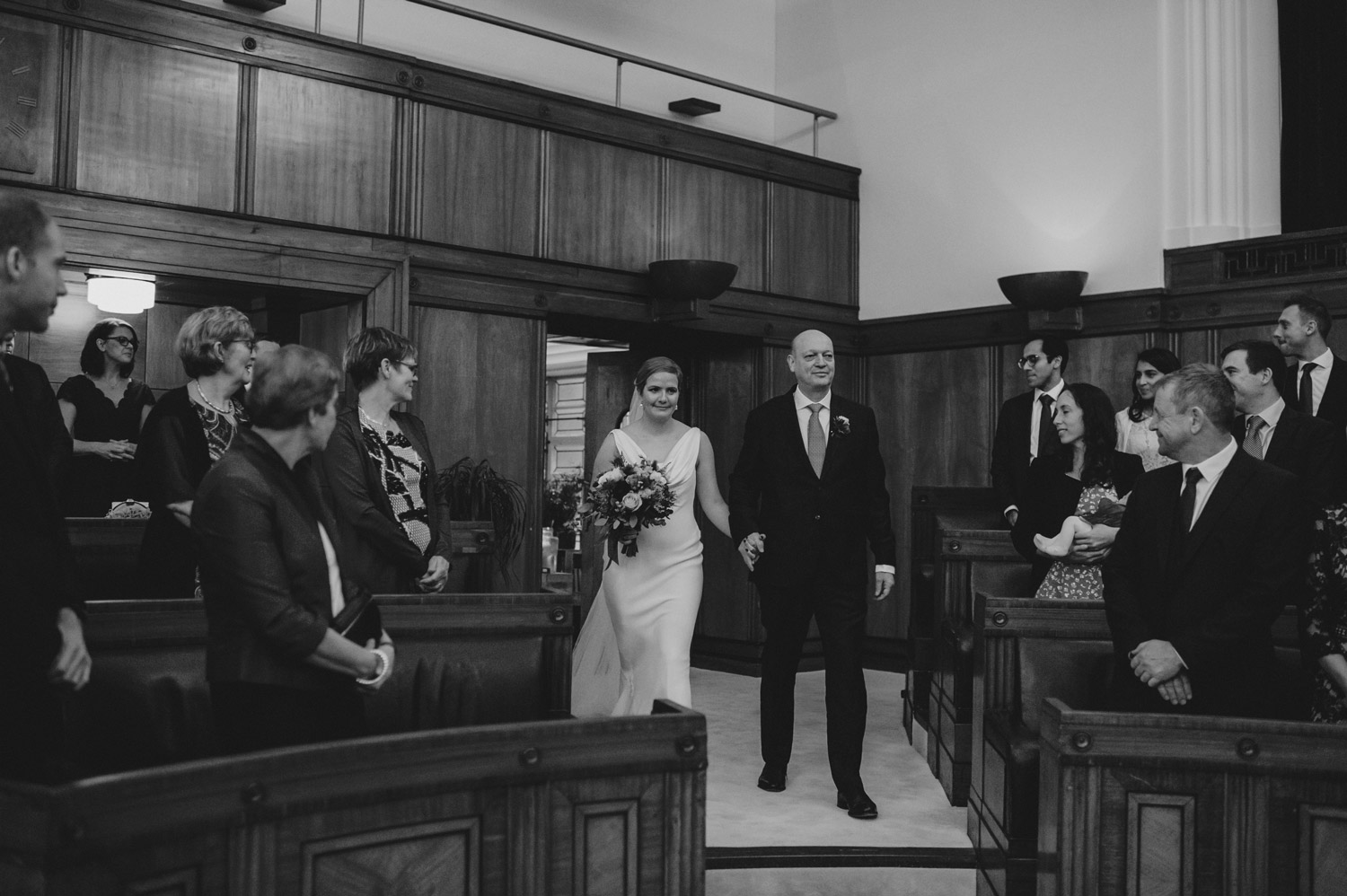 midcentury modern town hall hotel london wedding