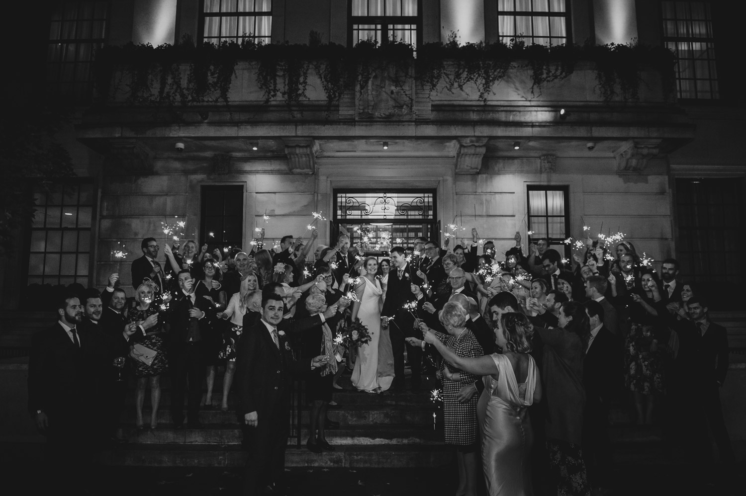 sparkler exit manor house wedding