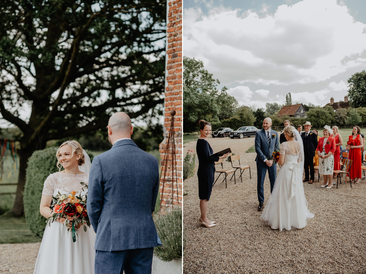 abbey hall eye suffolk wedding outdoor ceremony by anne schwarz photography