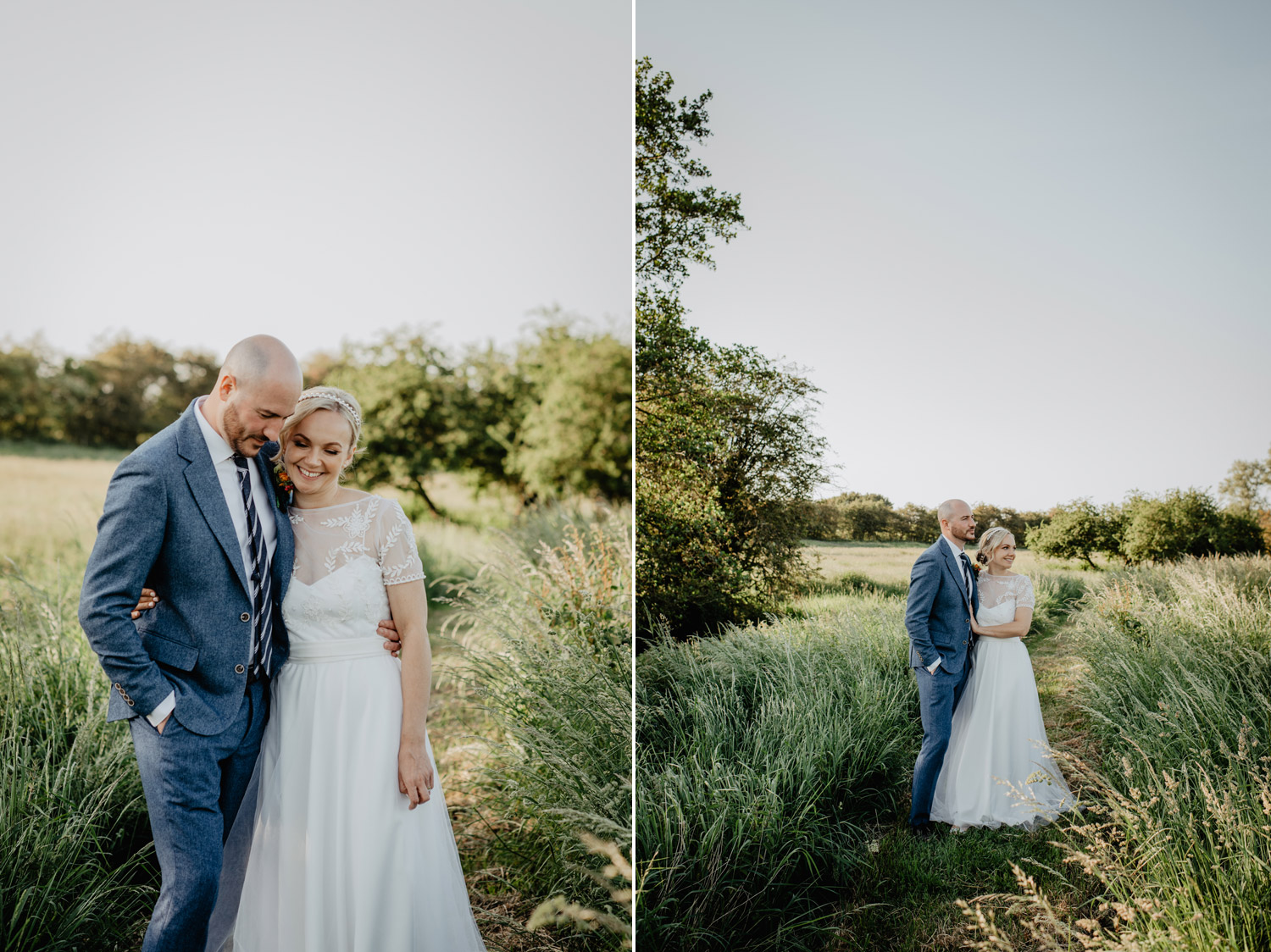 abbey hall eye suffolk wedding smiling bride walking down the aisle carrying a pink peony bouquet by anne schwarz photography