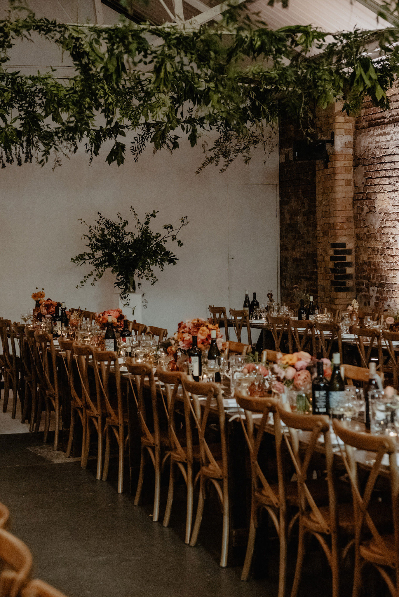 colour pop butterfly ranunculus wedding table set up at shoreditch studios